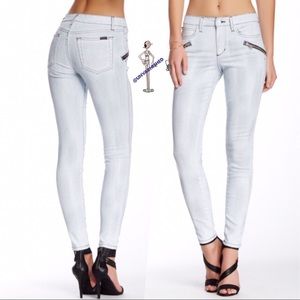 Joe's Coated Zipper Jeans in Painter White